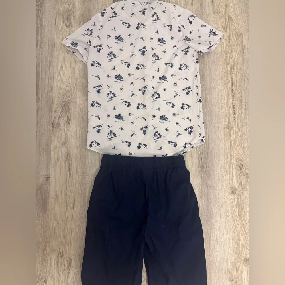 Eddie Bauer White and Navy Tropical Kids Matching Set
